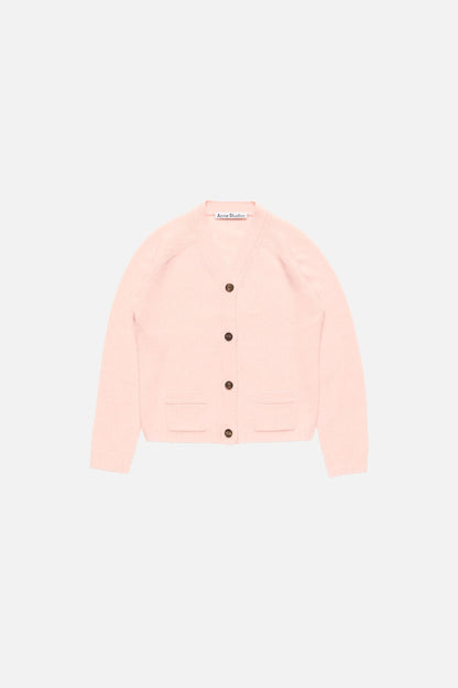 Cashmere V-Neck Cardigan - Light Rose Pink