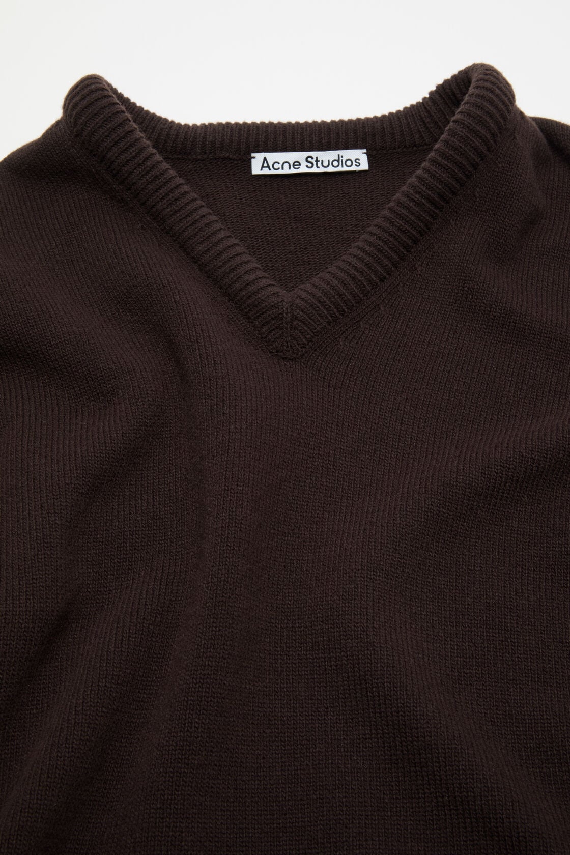 layered wool sweater - Dark brown