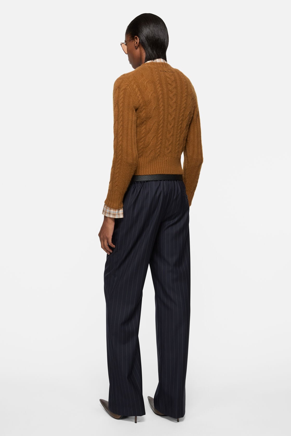 Cashmere Cable-Knit Sweater - Mid brown