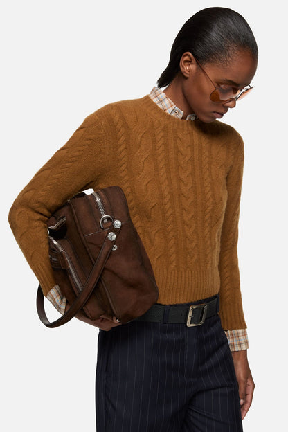 Cashmere Cable-Knit Sweater - Mid brown
