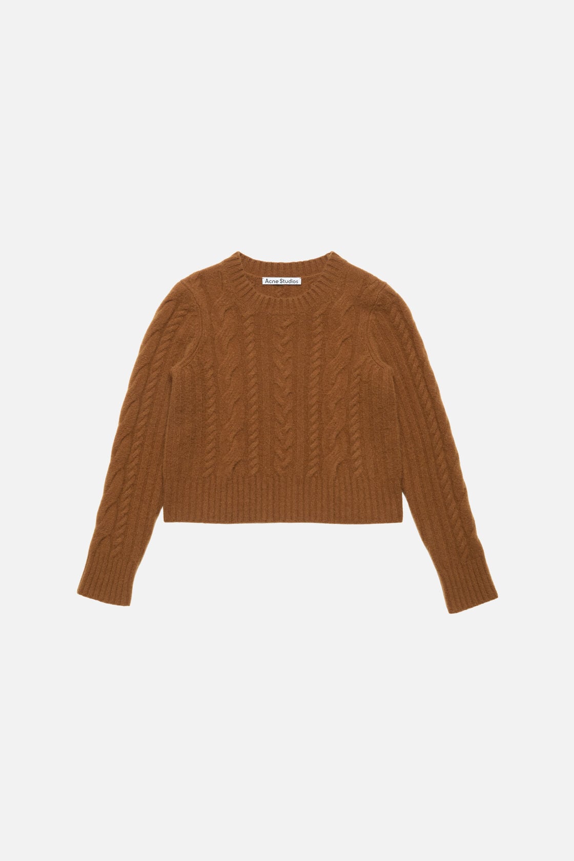 Cashmere Cable-Knit Sweater - Mid brown