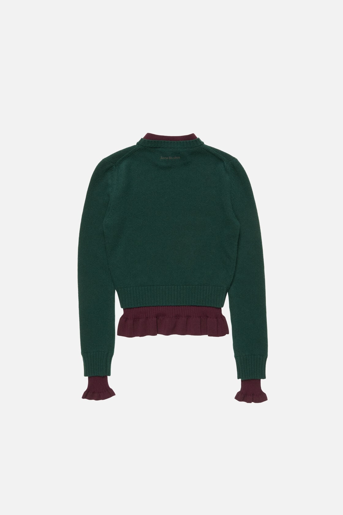 Layered knit sweater - Dark green