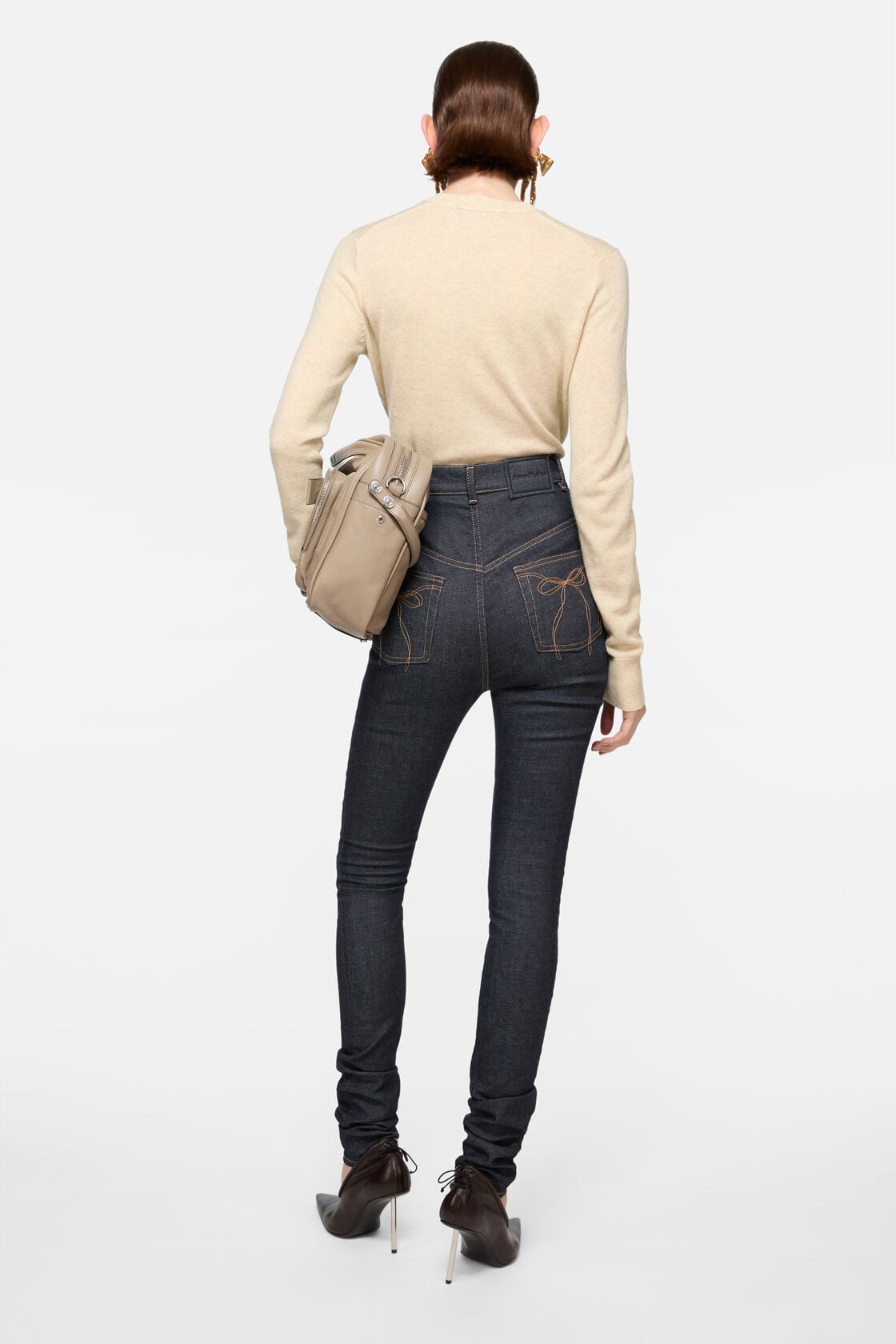 Fitted cardigan - yak wool - Oatmeal melange