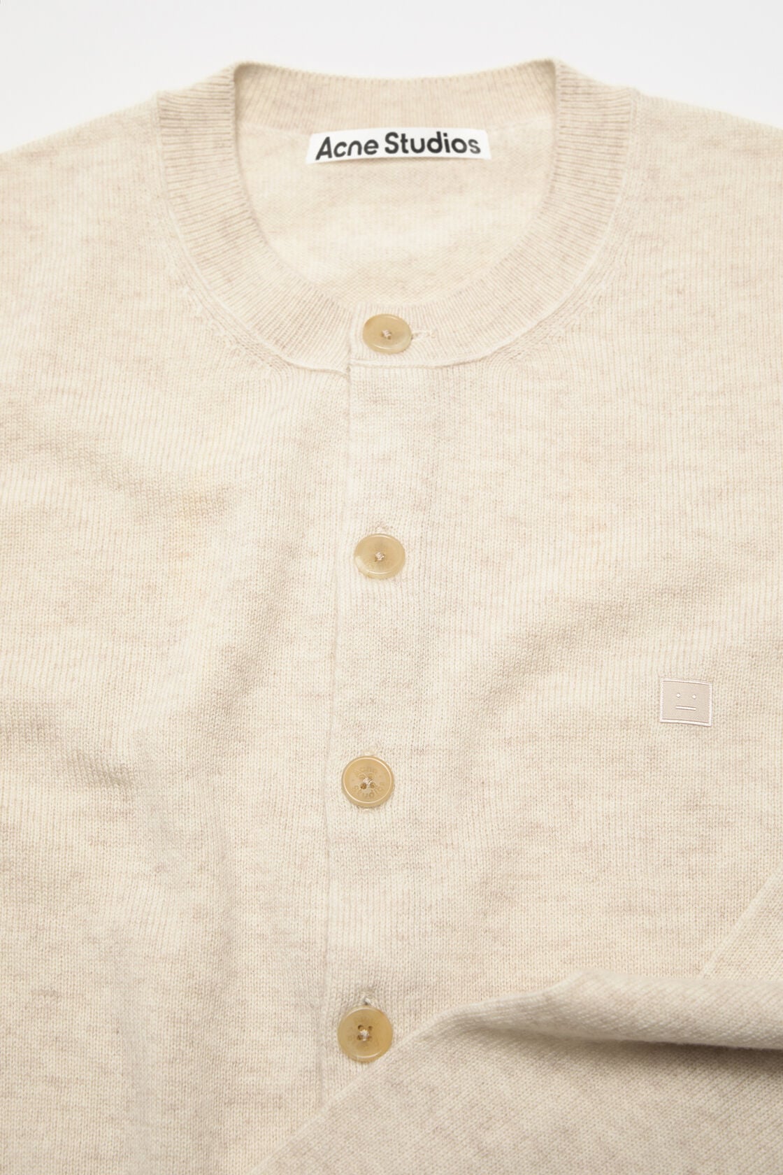 Fitted cardigan - yak wool - Oatmeal melange