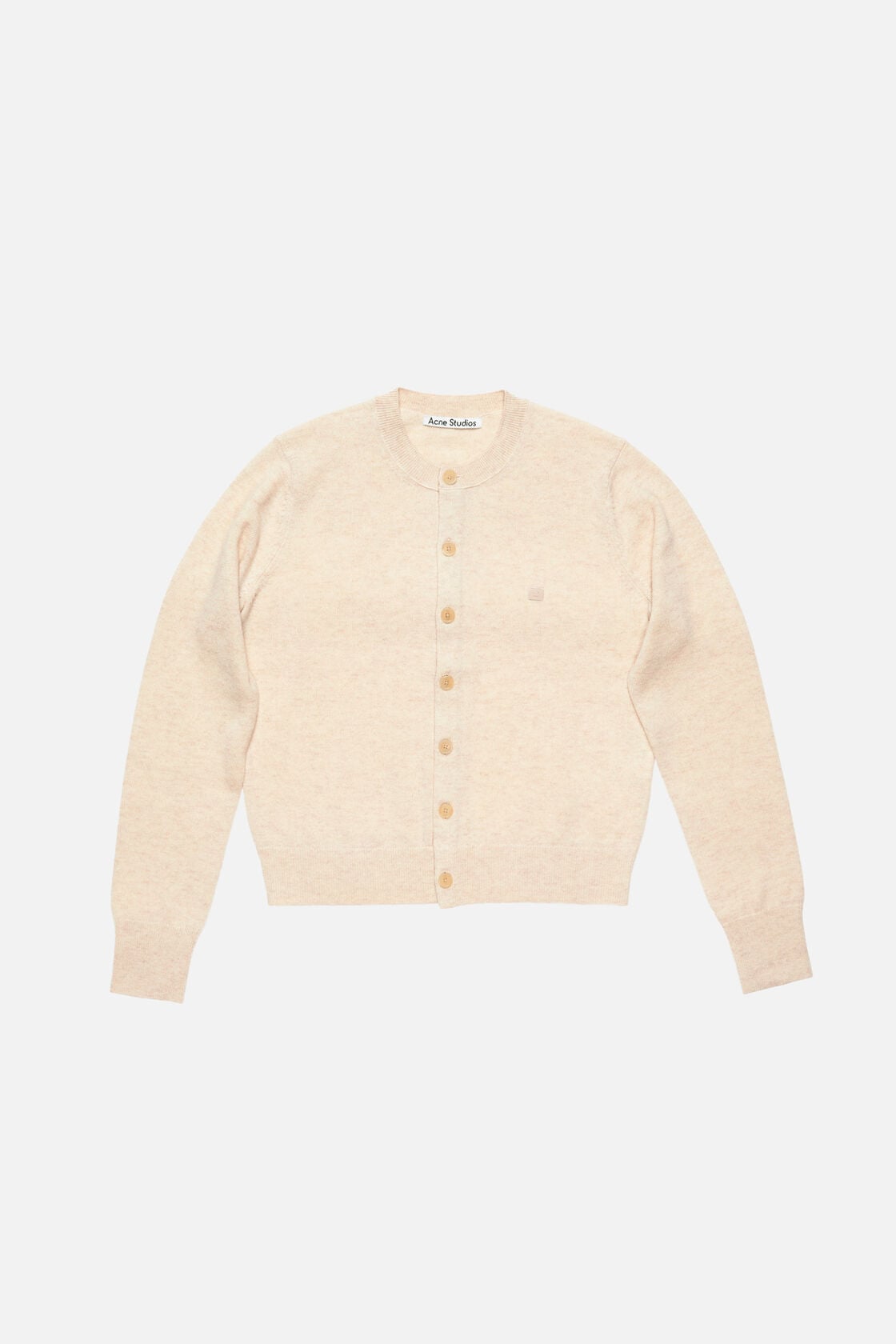 Fitted cardigan - yak wool - Oatmeal melange