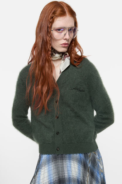 Cashmere cardigan - Dark green