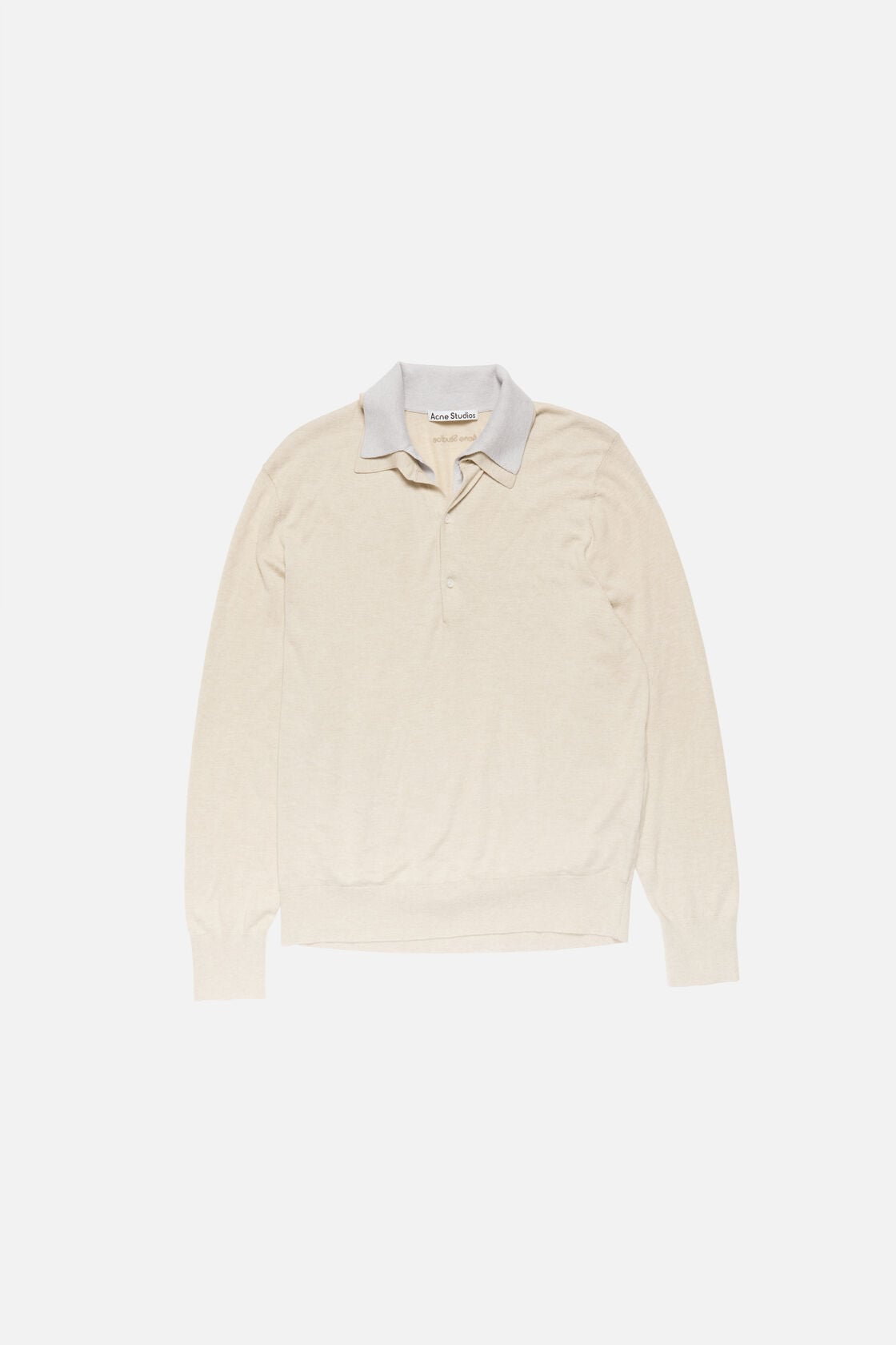 Layered silk knit sweater - Beige/grey