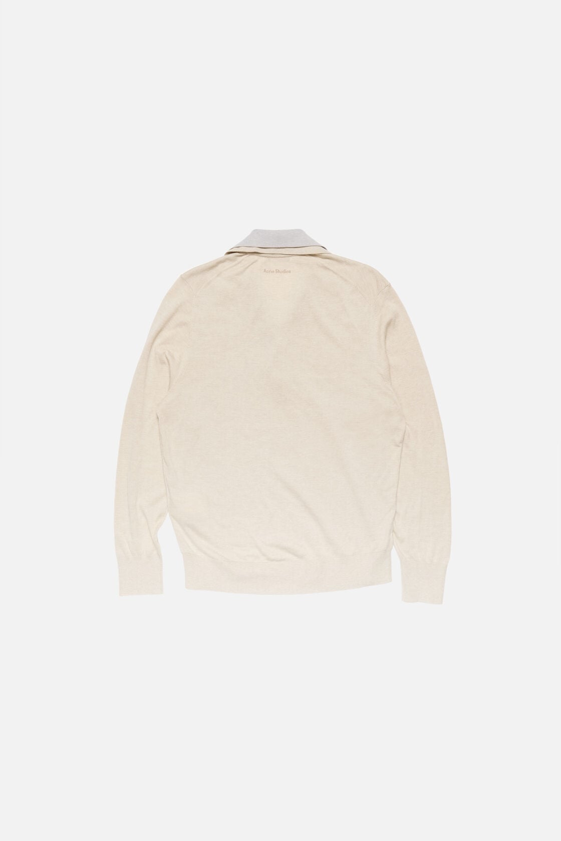 Layered silk knit sweater - Beige/grey
