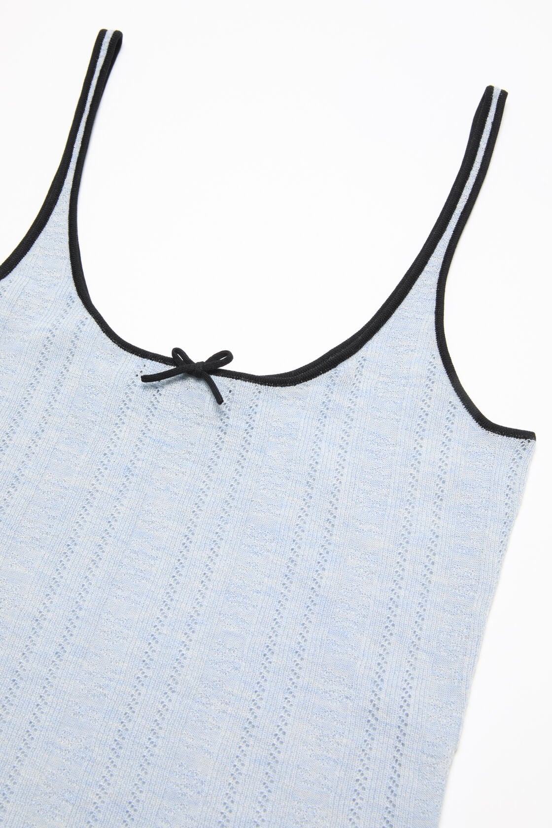 Silk knit tank top - Light blue