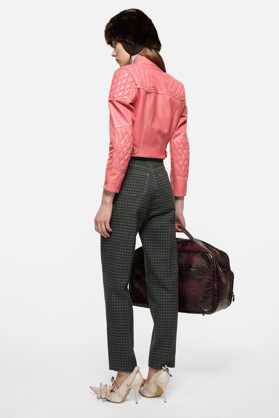 Woven wool-blend trousers - Dark green
