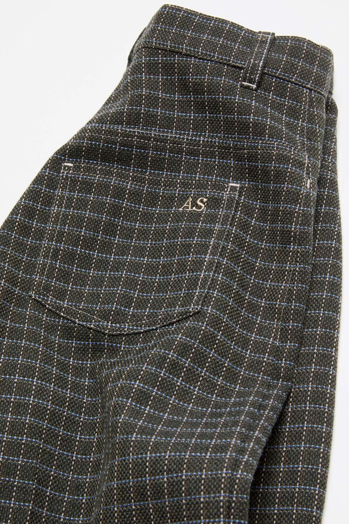 Woven wool-blend trousers - Dark green
