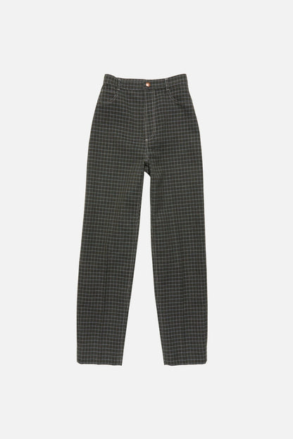 Woven wool-blend trousers - Dark green