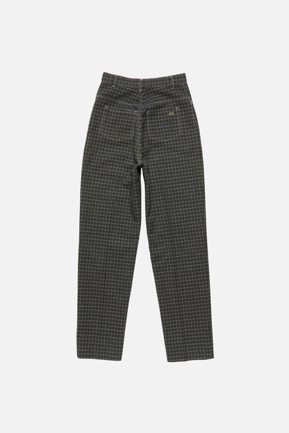 Woven wool-blend trousers - Dark green