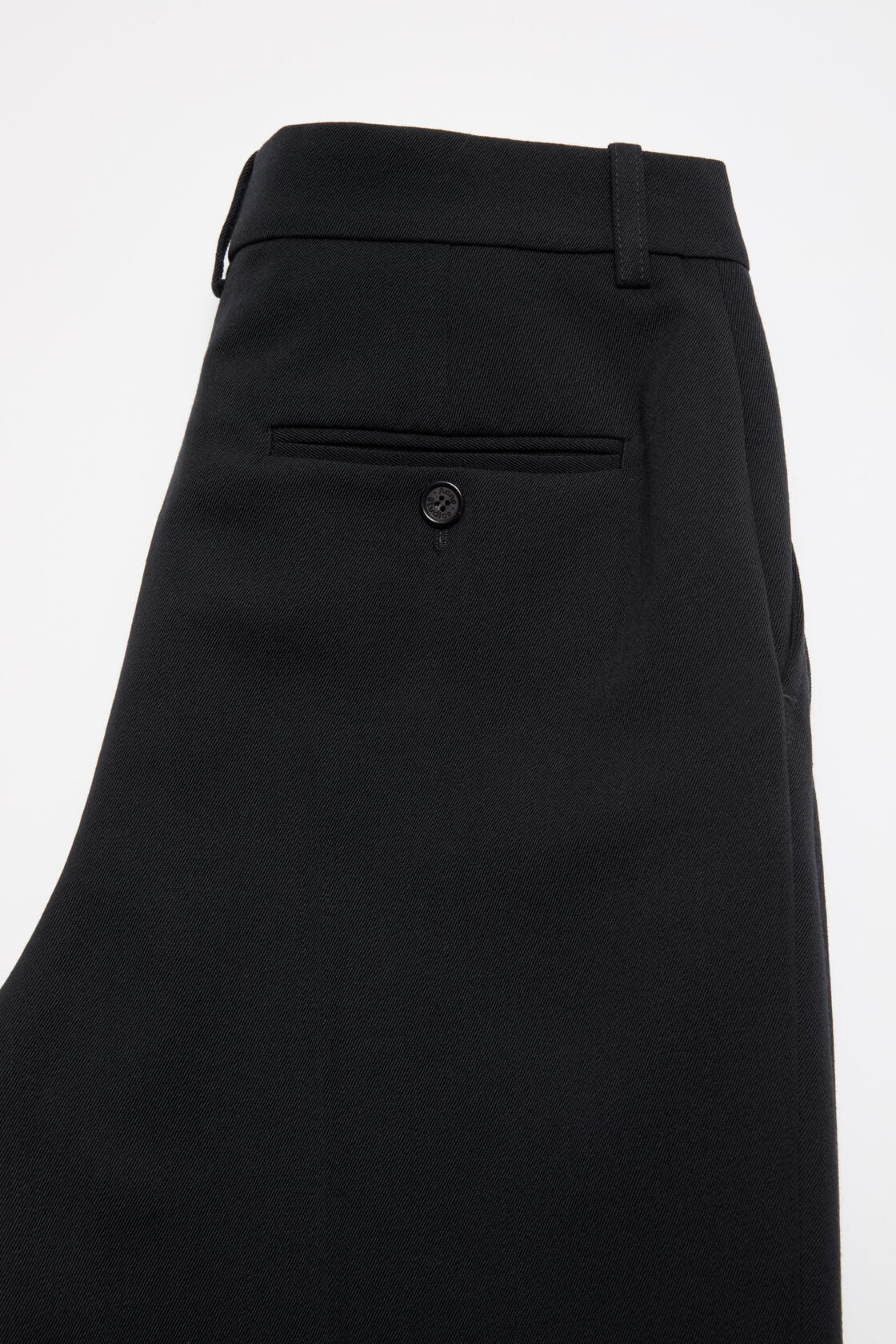 Tailored Wool Stripe Trousers - Navy blue