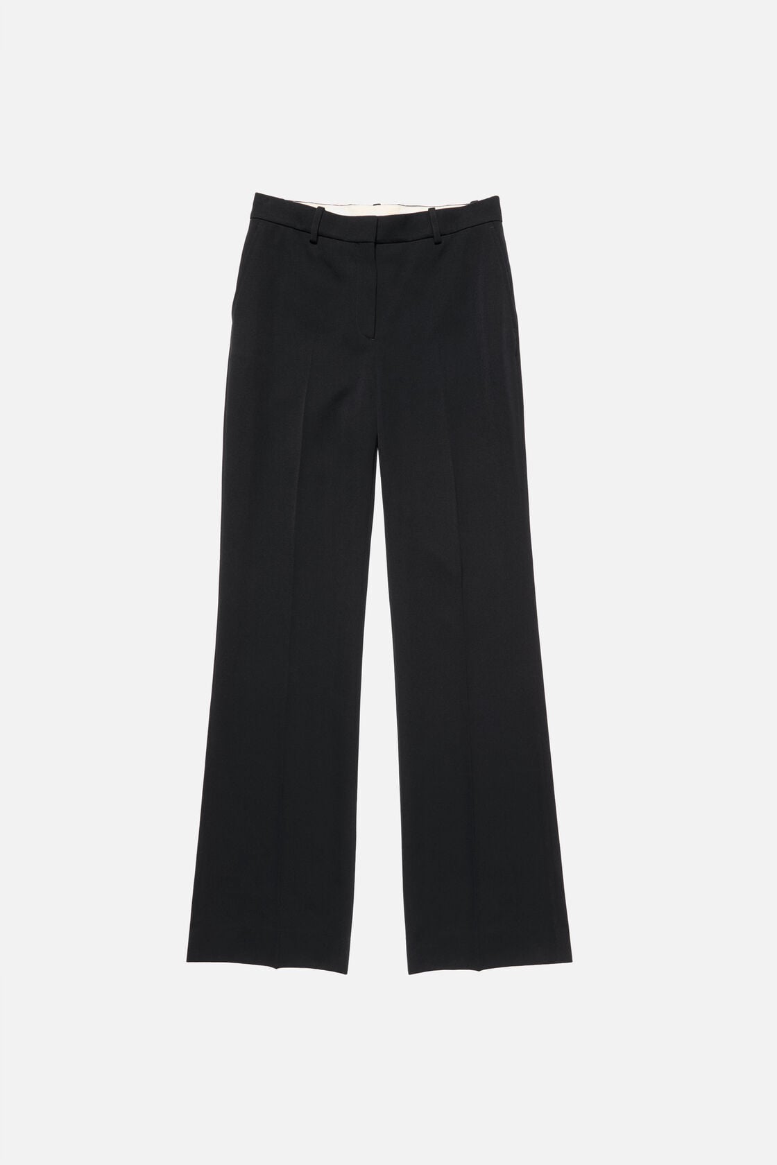Tailored Wool Stripe Trousers - Navy blue