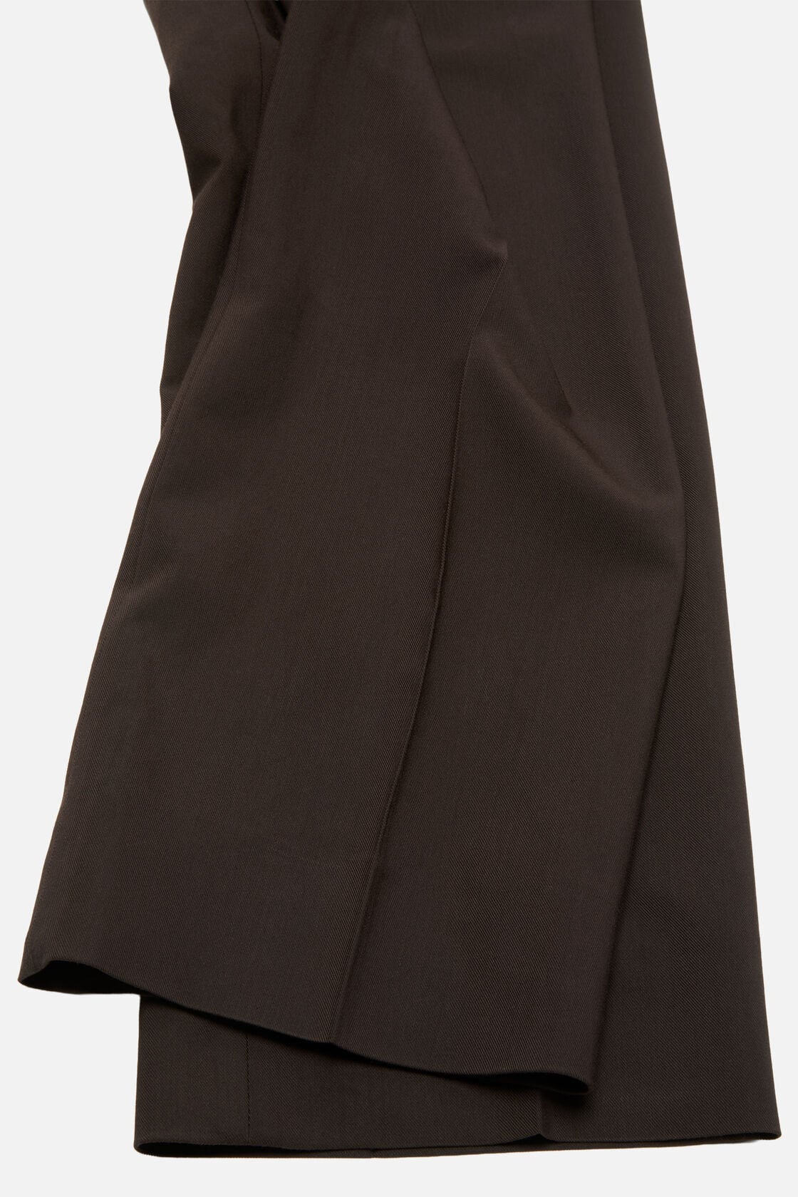 Tailored stretch twill trousers - Dark brown