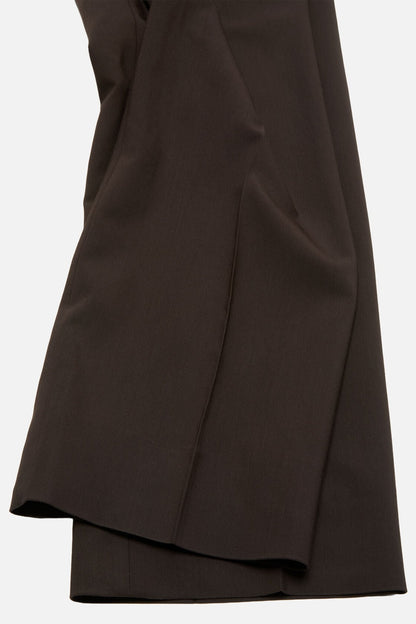 Tailored stretch twill trousers - Dark brown