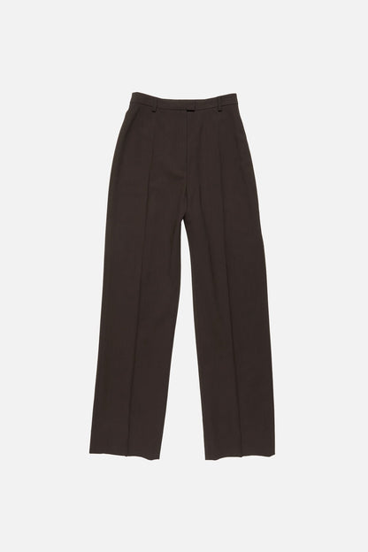Tailored stretch twill trousers - Dark brown