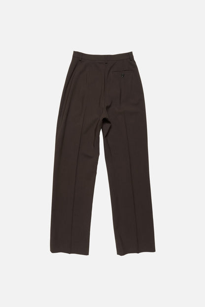 Tailored stretch twill trousers - Dark brown