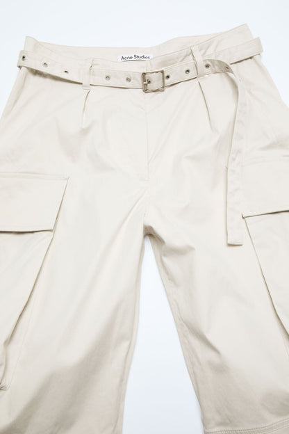 Cargo trousers with belt - Light grey