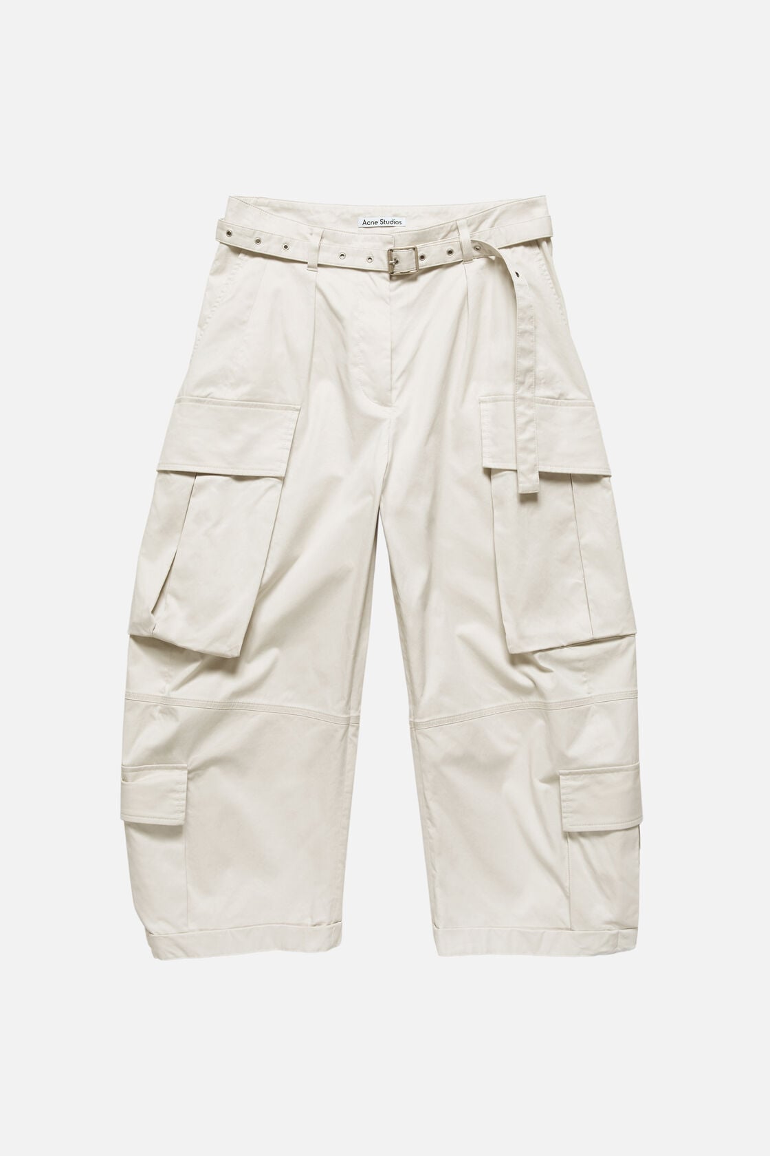 Cargo trousers with belt - Light grey