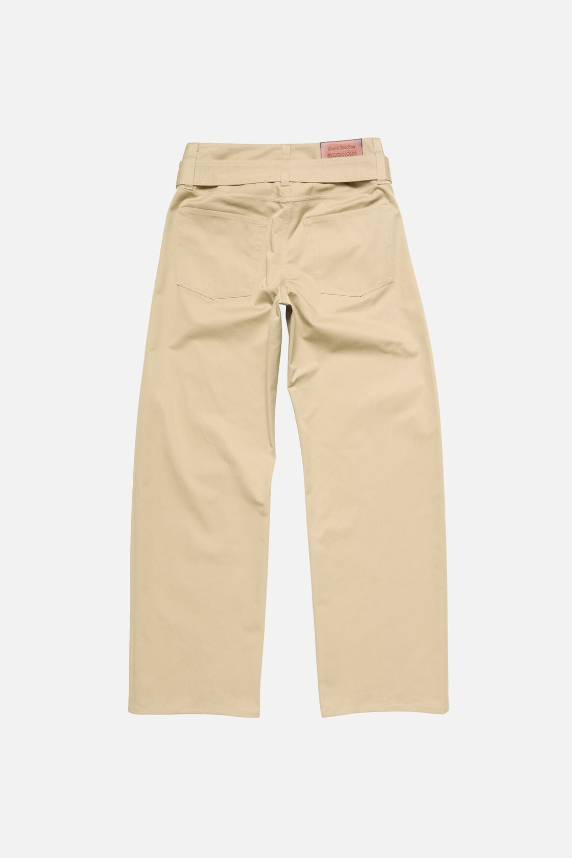 Twill trousers with belt - Pale beige
