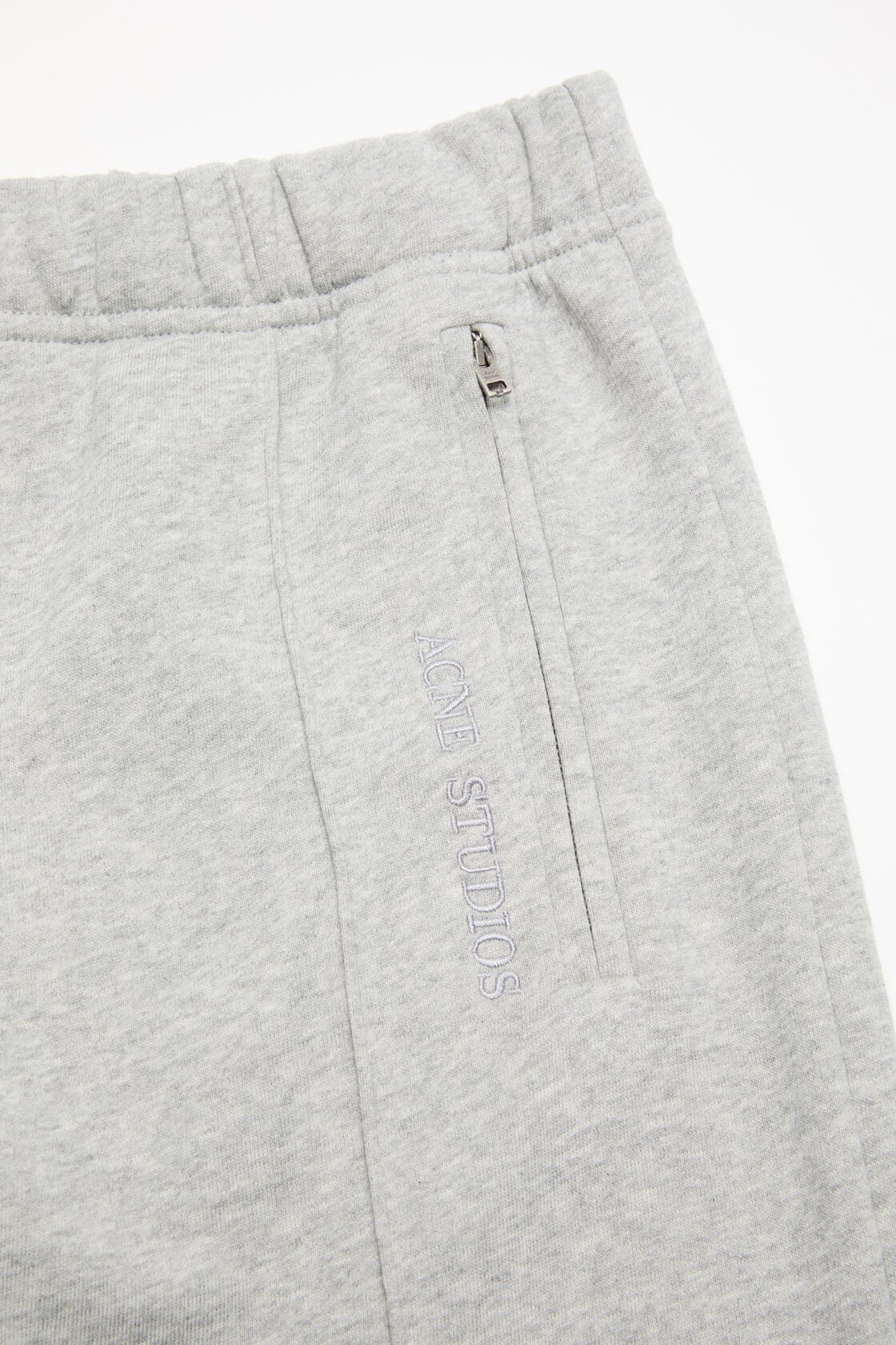 Fleece trousers with logo - Grey Melange