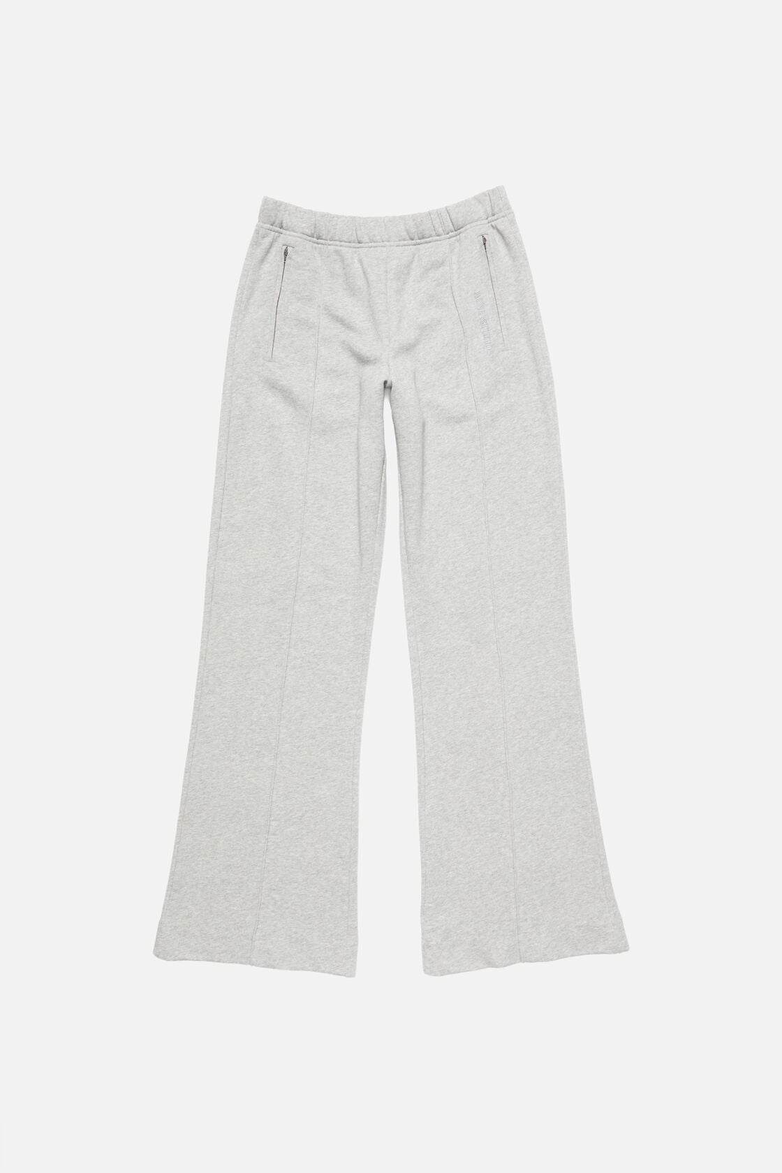Fleece trousers with logo - Grey Melange