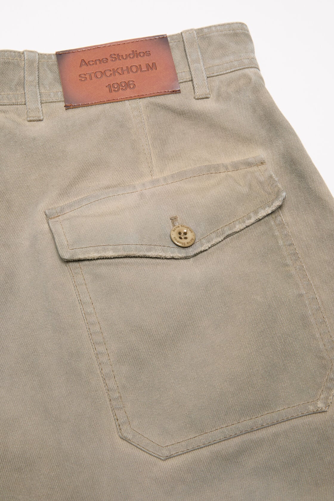 Stained twill trousers - Camel Beige