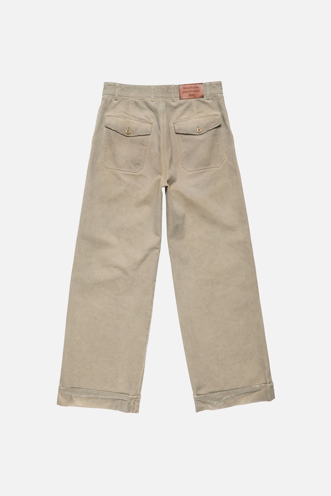 Stained twill trousers - Camel Beige