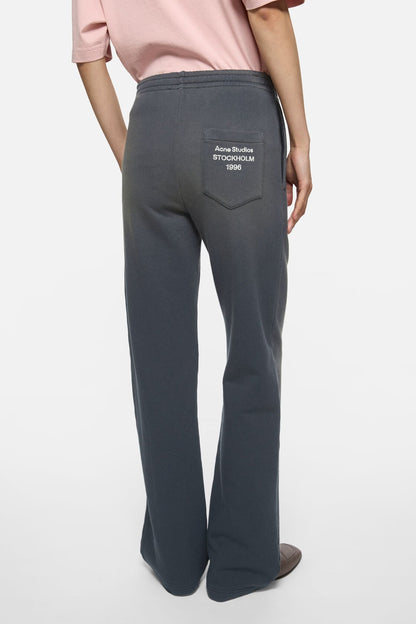 Fleece trousers with stamp logo - Faded black