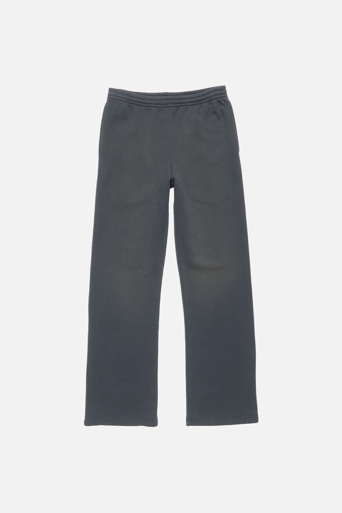 Fleece trousers with stamp logo - Faded black