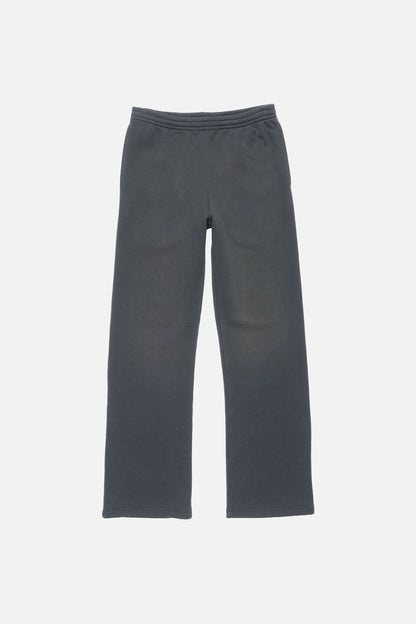 Fleece trousers with stamp logo - Faded black