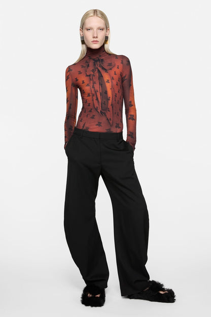 Tailored wool trousers - Black