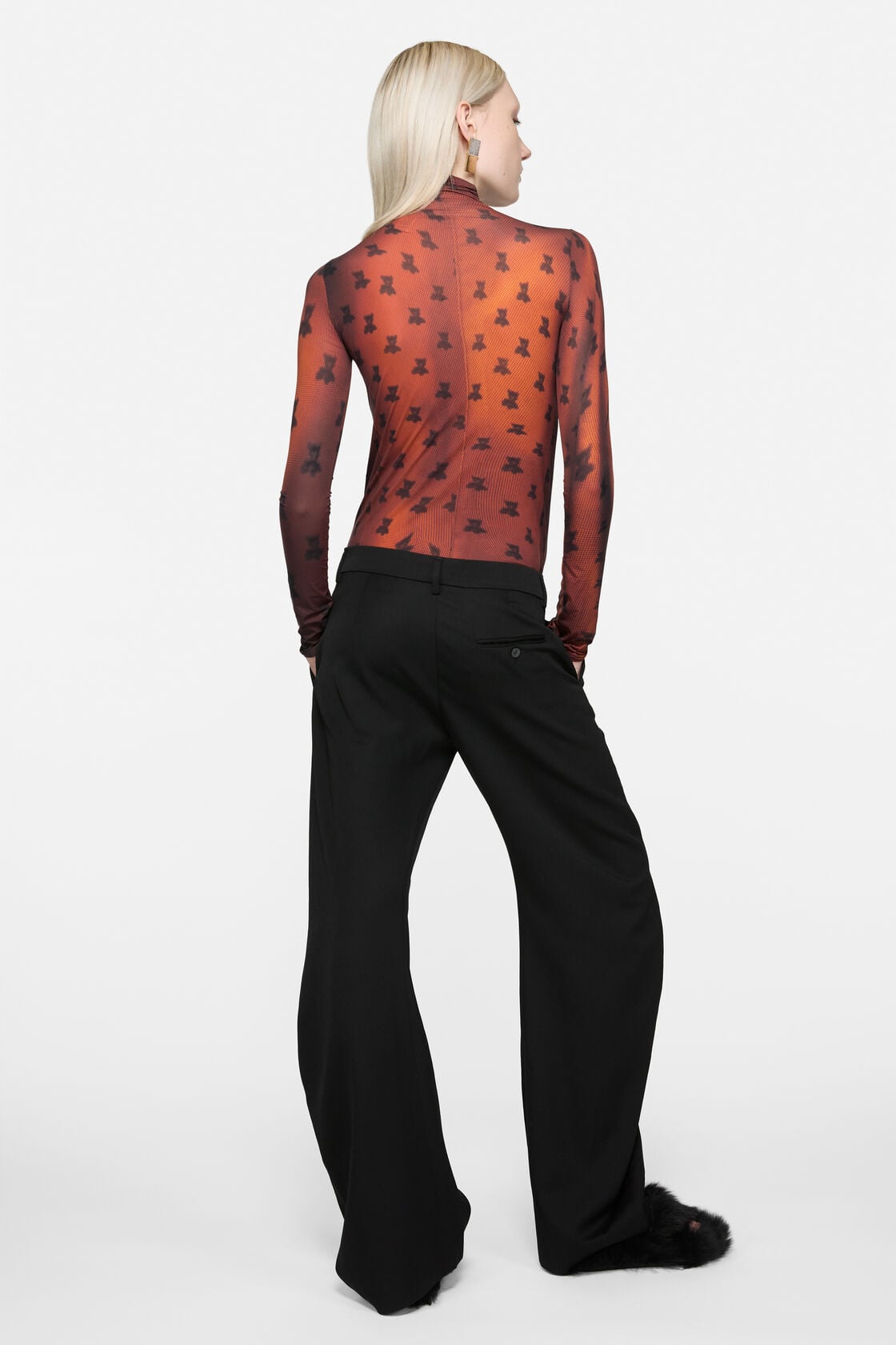 Tailored wool trousers - Black