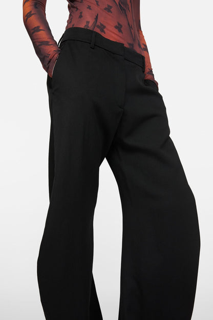 Tailored wool trousers - Black
