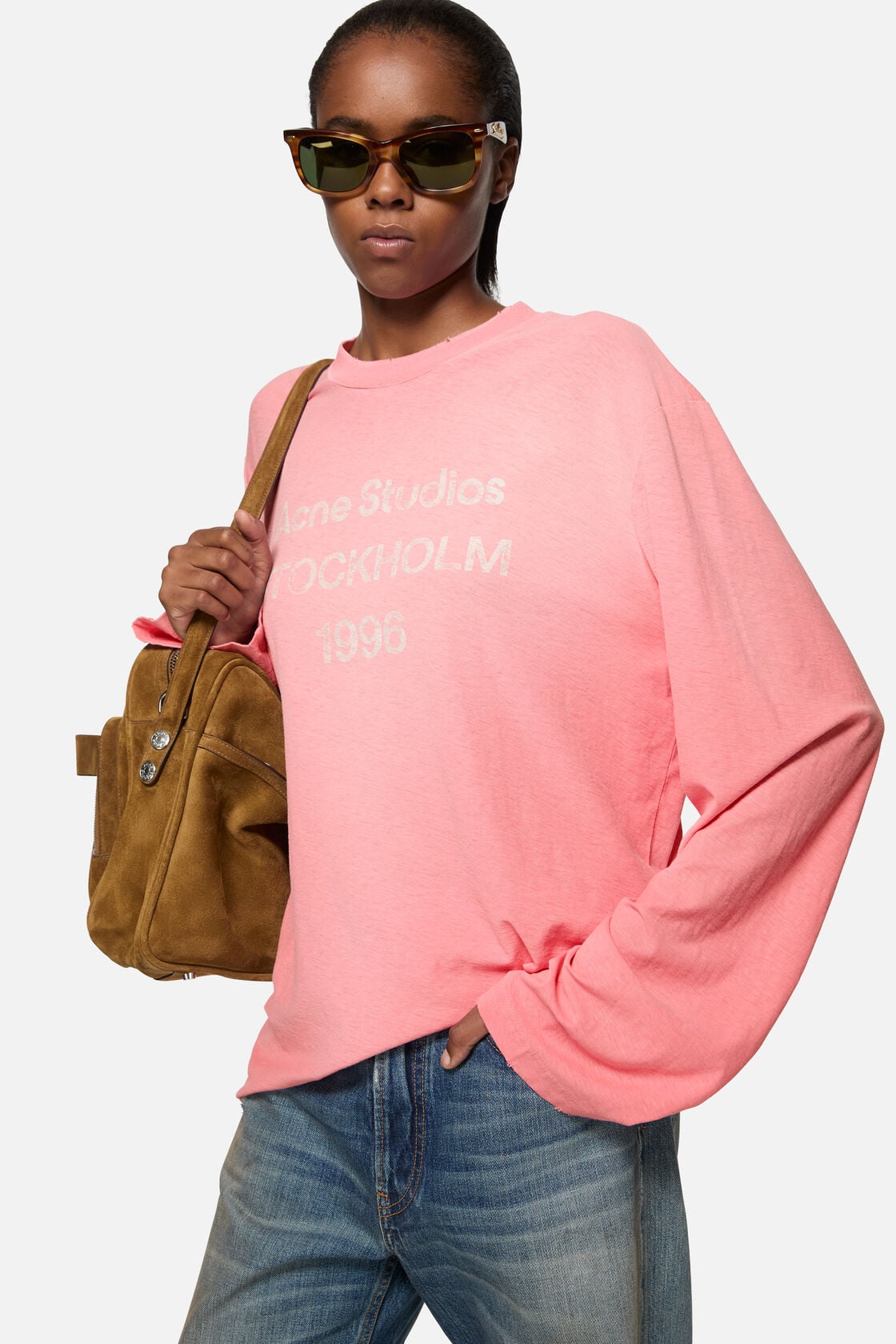 Sprayed 1996 logo t-shirt - Tango pink