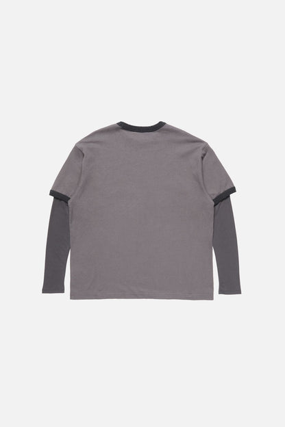 Layered graphic t-shirt - Dark purple/black