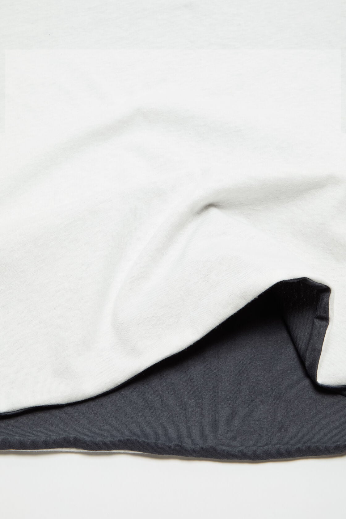 Layered t-shirt with logo - White/grey