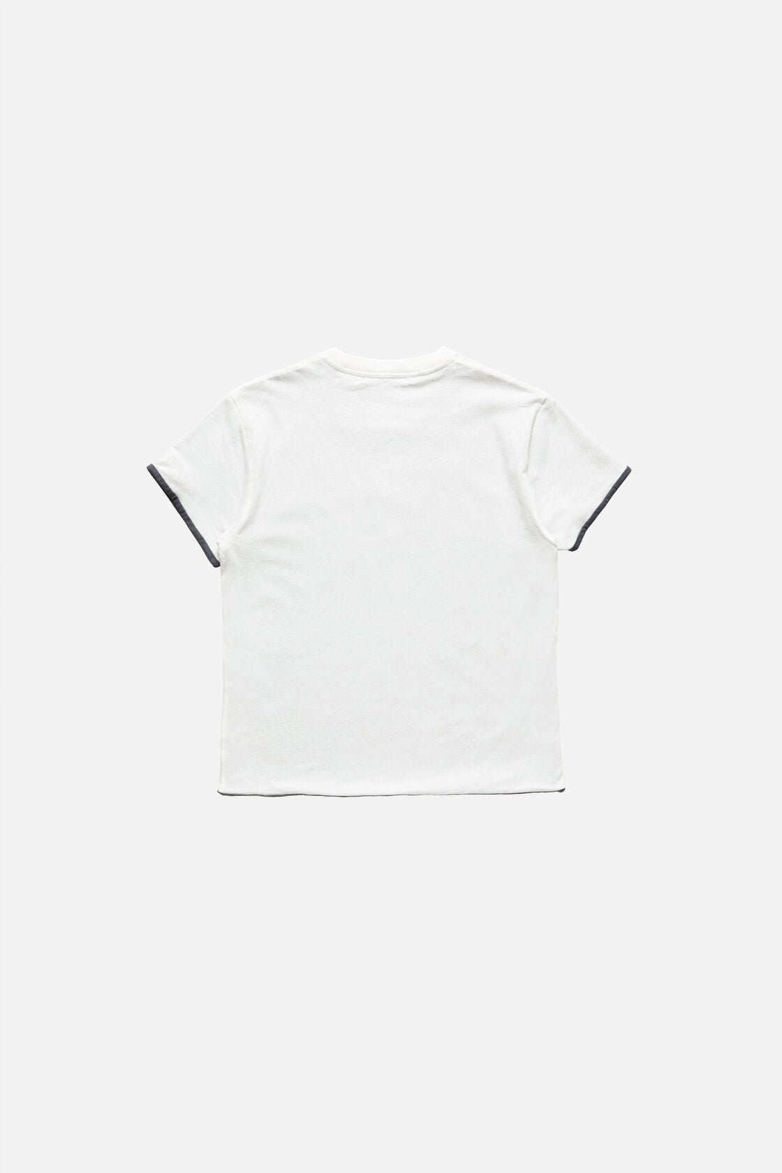 Layered t-shirt with logo - White/grey