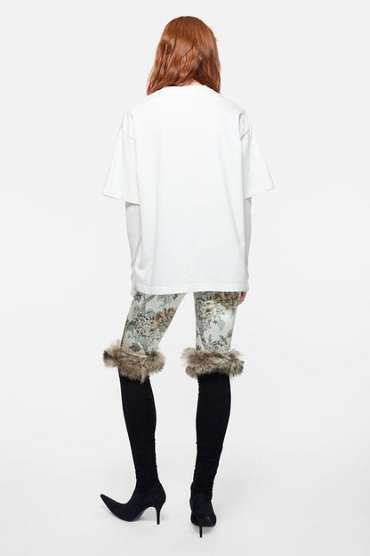 Embroidered t-shirt - Off white/ecru