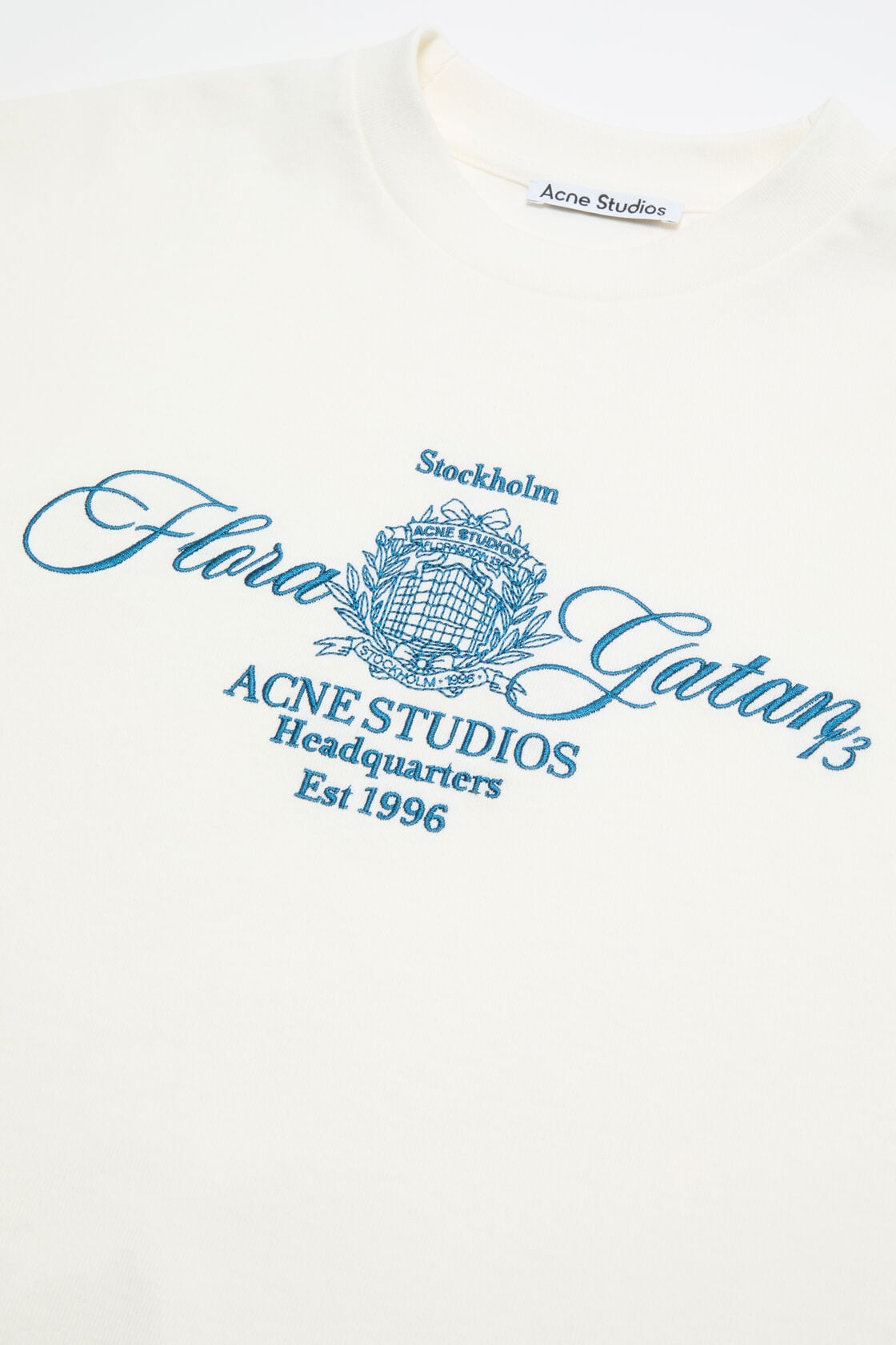 Embroidered t-shirt - Off white/ecru