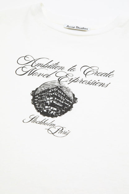 Graphic jersey t-shirt - Optic White