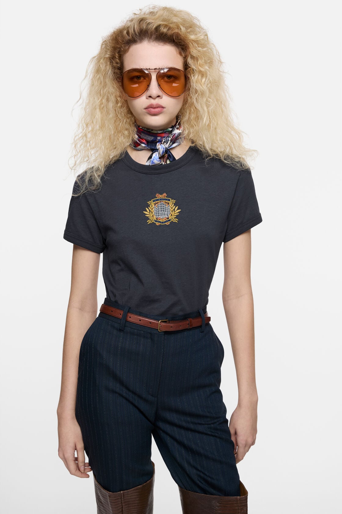 Crest logo t-shirt - Dark Blue