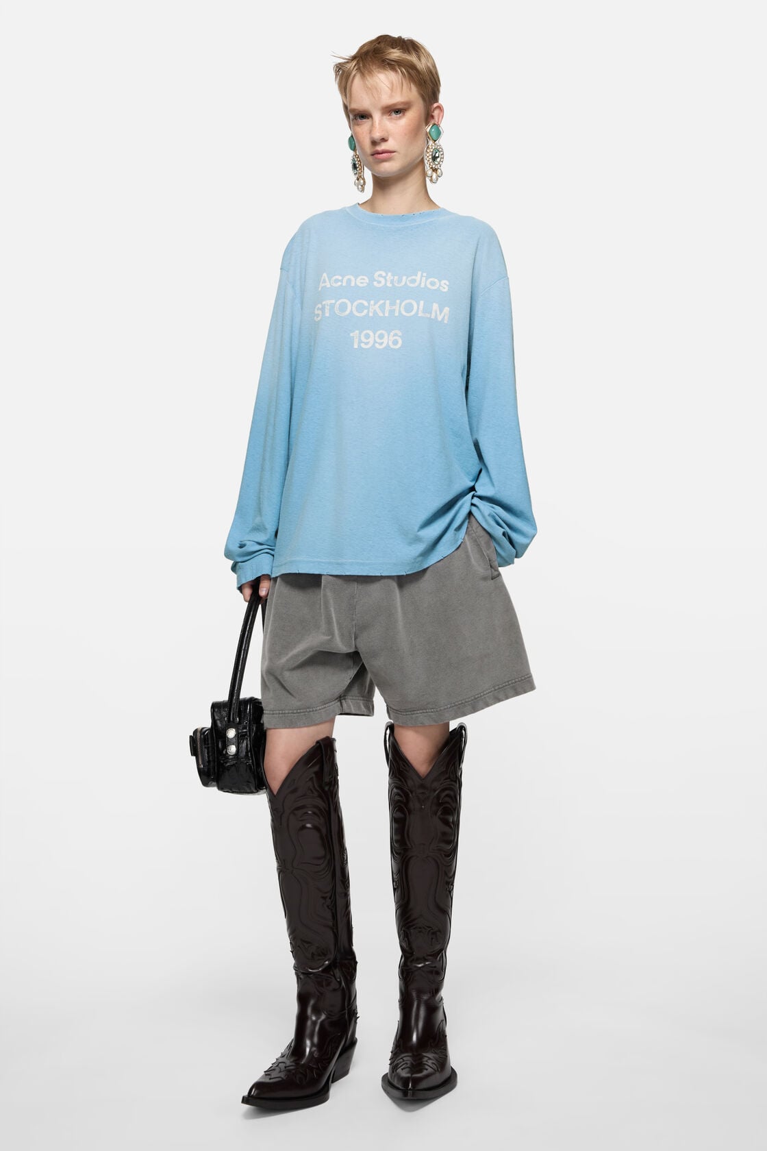 Sprayed 1996 logo t-shirt - Cornflower blue