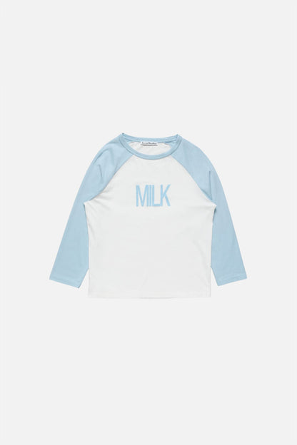 Milk graphic t-shirt - Pale blue/white