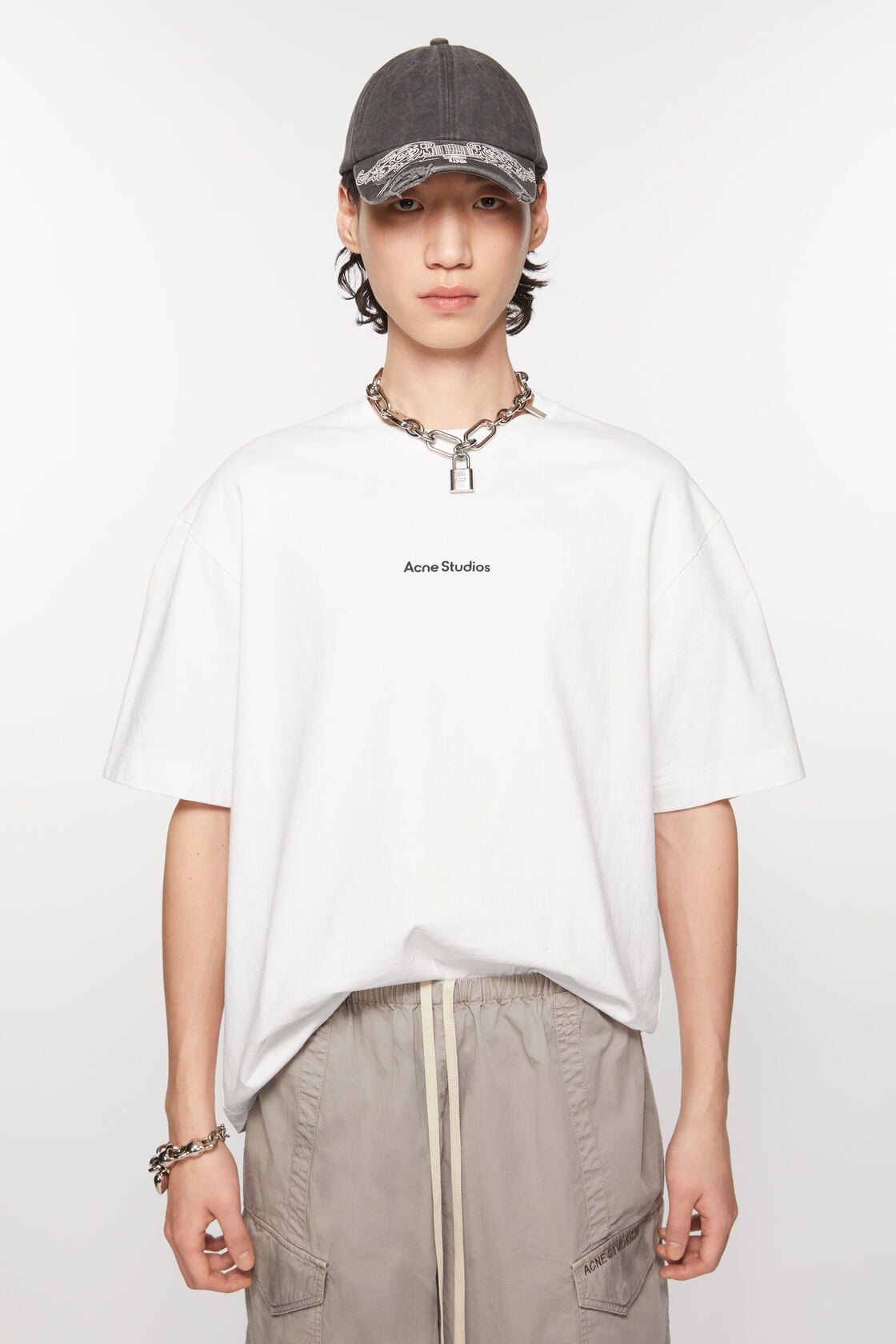 T-shirt stamp logo - Relaxed fit - Optic White