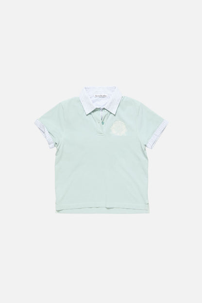 Layered polo shirt with logo - Light blue