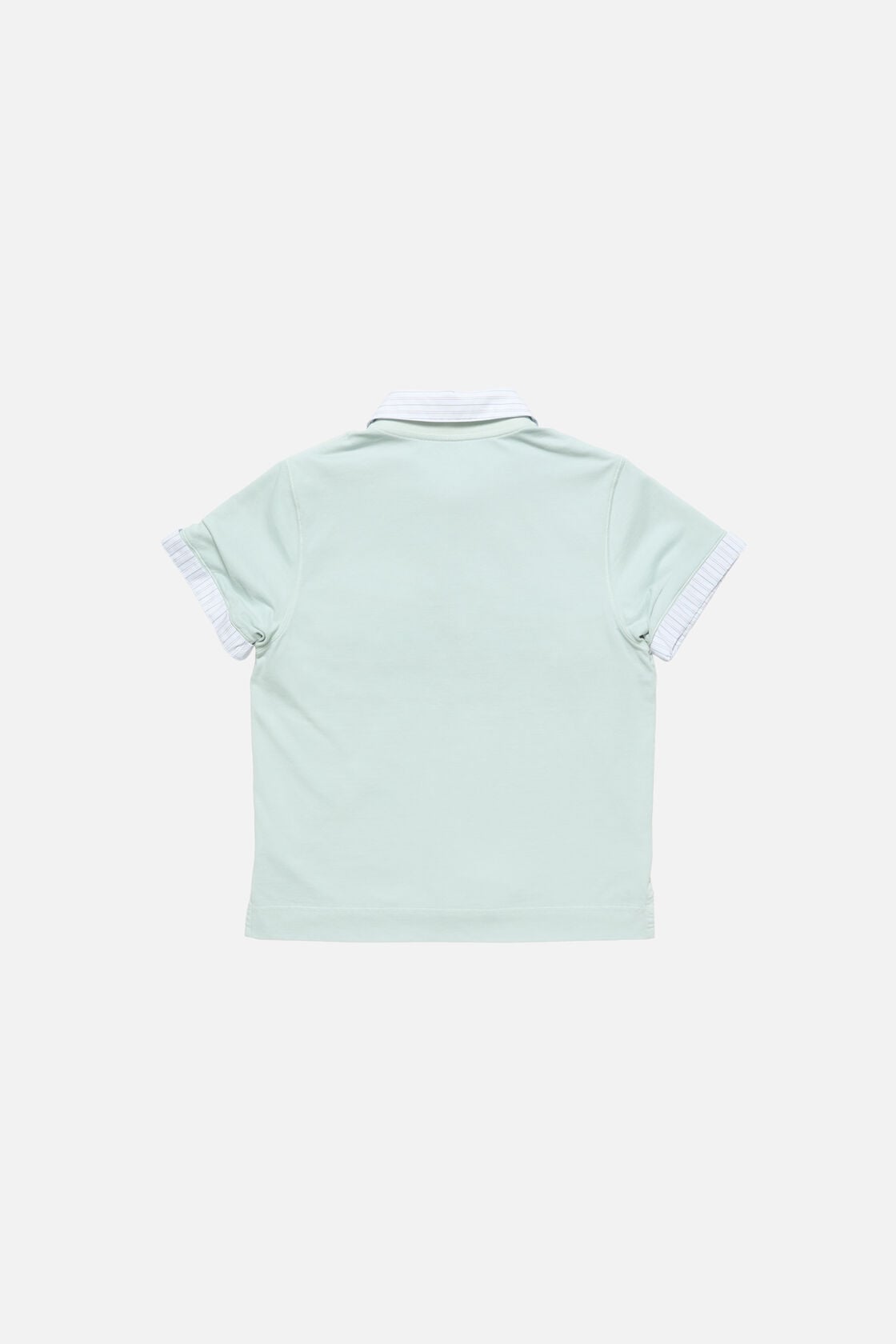 Layered polo shirt with logo - Light blue