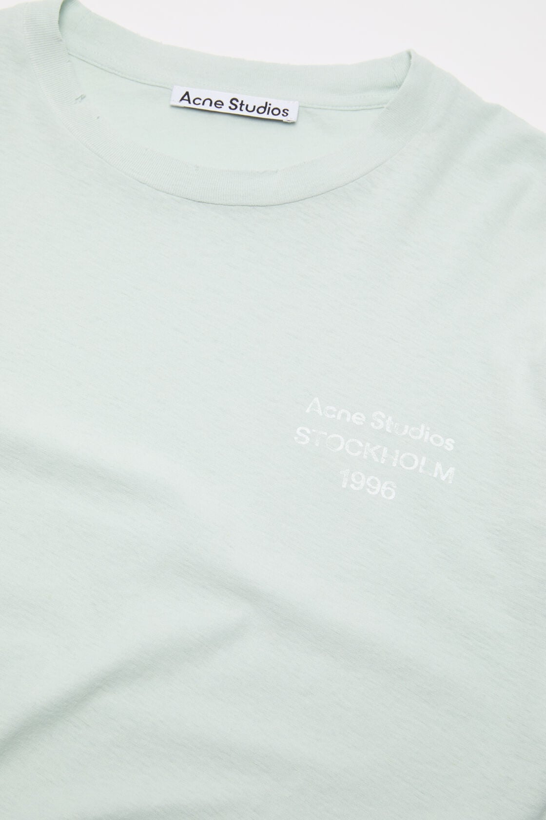 Distressed logo t-shirt - Pale mint